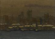 River Front, New York, in Winter unknow artist